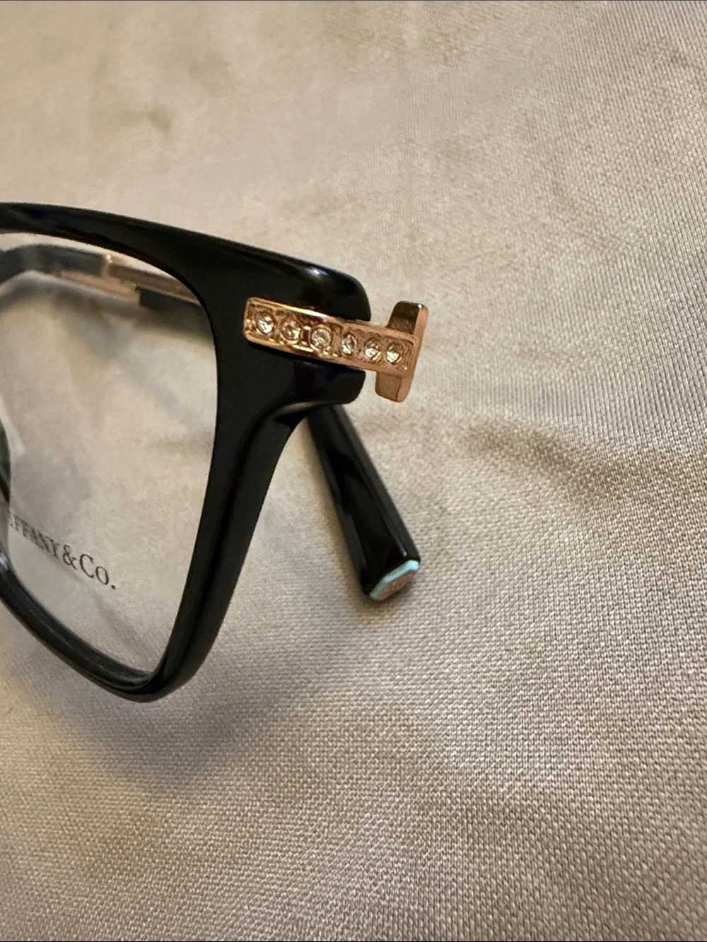 Tiffany & Co. Black Frames with Rose Gold Temples Women’s Optical Glasses